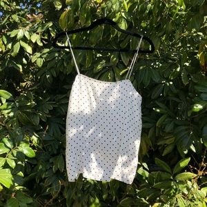 Everlane white polka dot sleeveless cami tank top